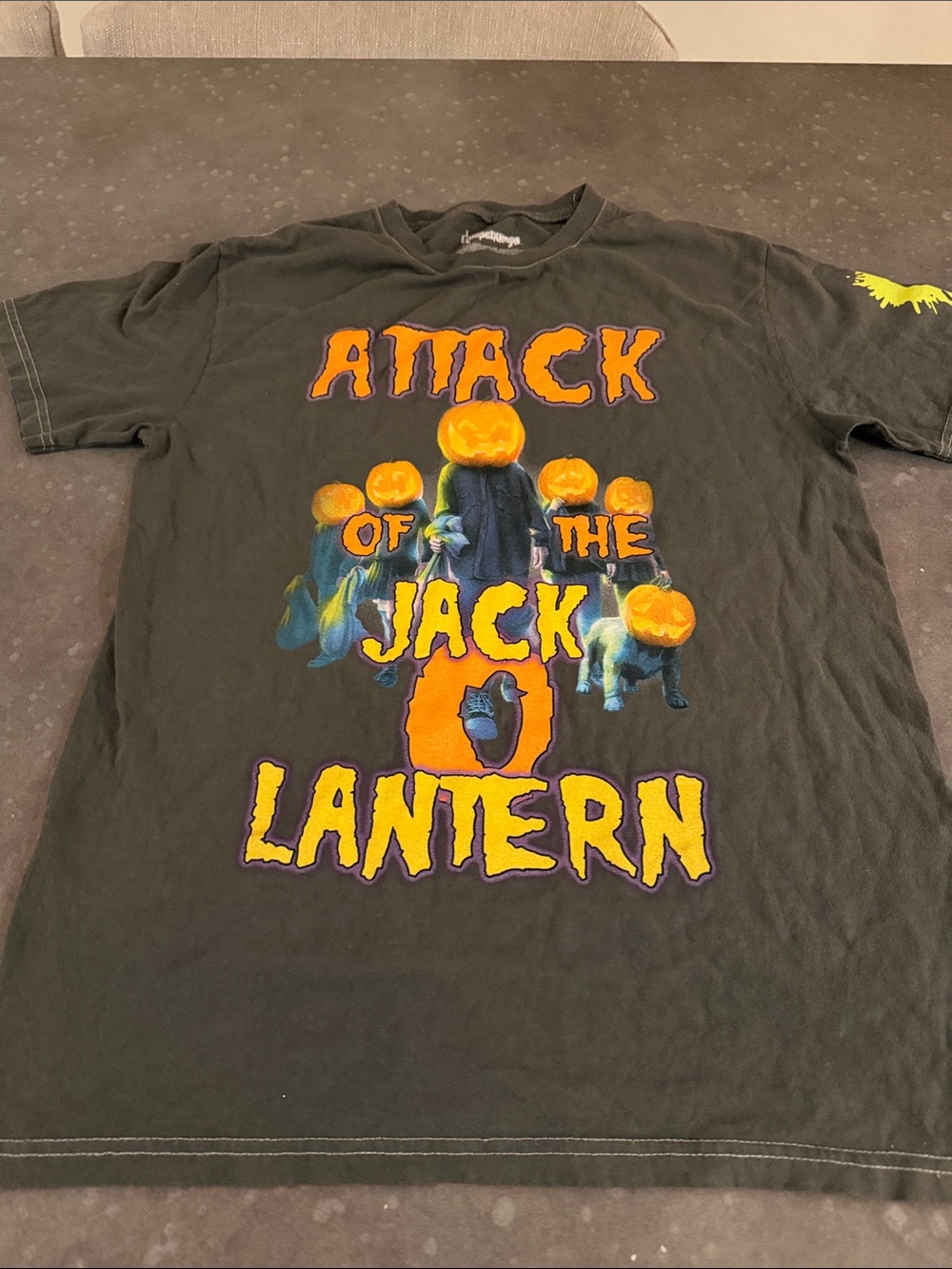 Black 'Attack of the Jack O' Lantern' Graphic Short-Sleeve Tee BNWOT